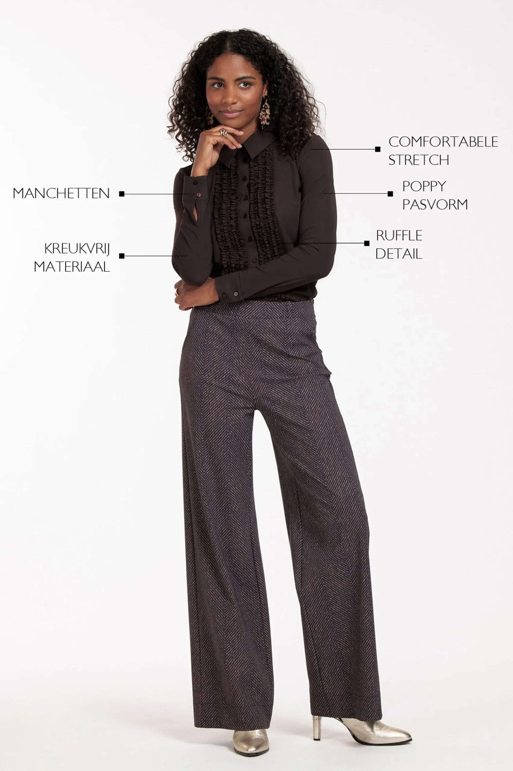 Studio Anneloes Mallory ruffle blouse -