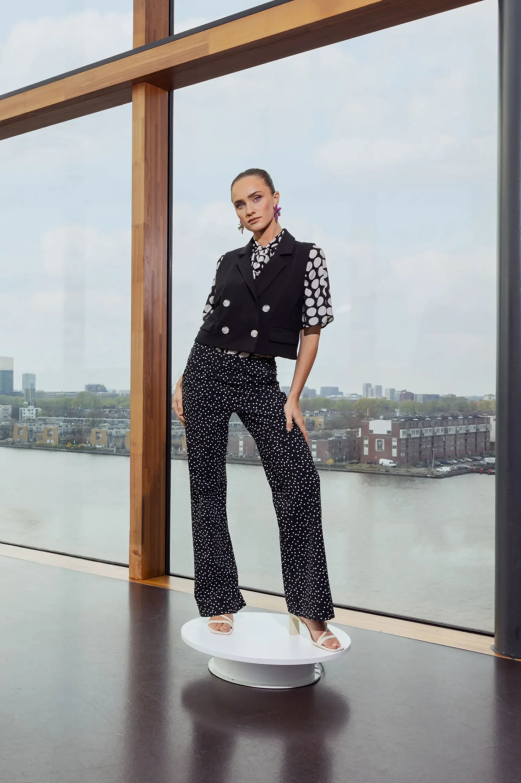 Studio Anneloes Marilon irr dots trousers -