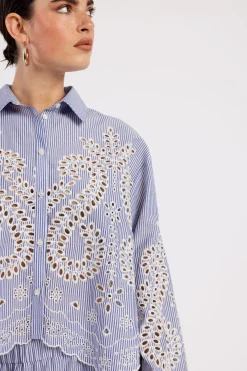 Studio Anneloes Midge border embroidery blouse -