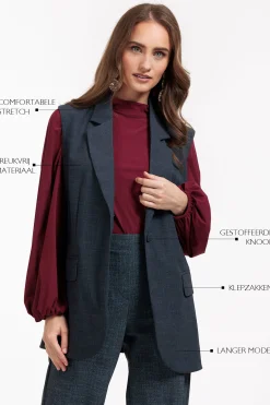 Studio Anneloes Minte bnd dnm tweed gilet -
