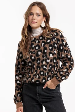 Studio Anneloes Nino mohair leopard pullover -