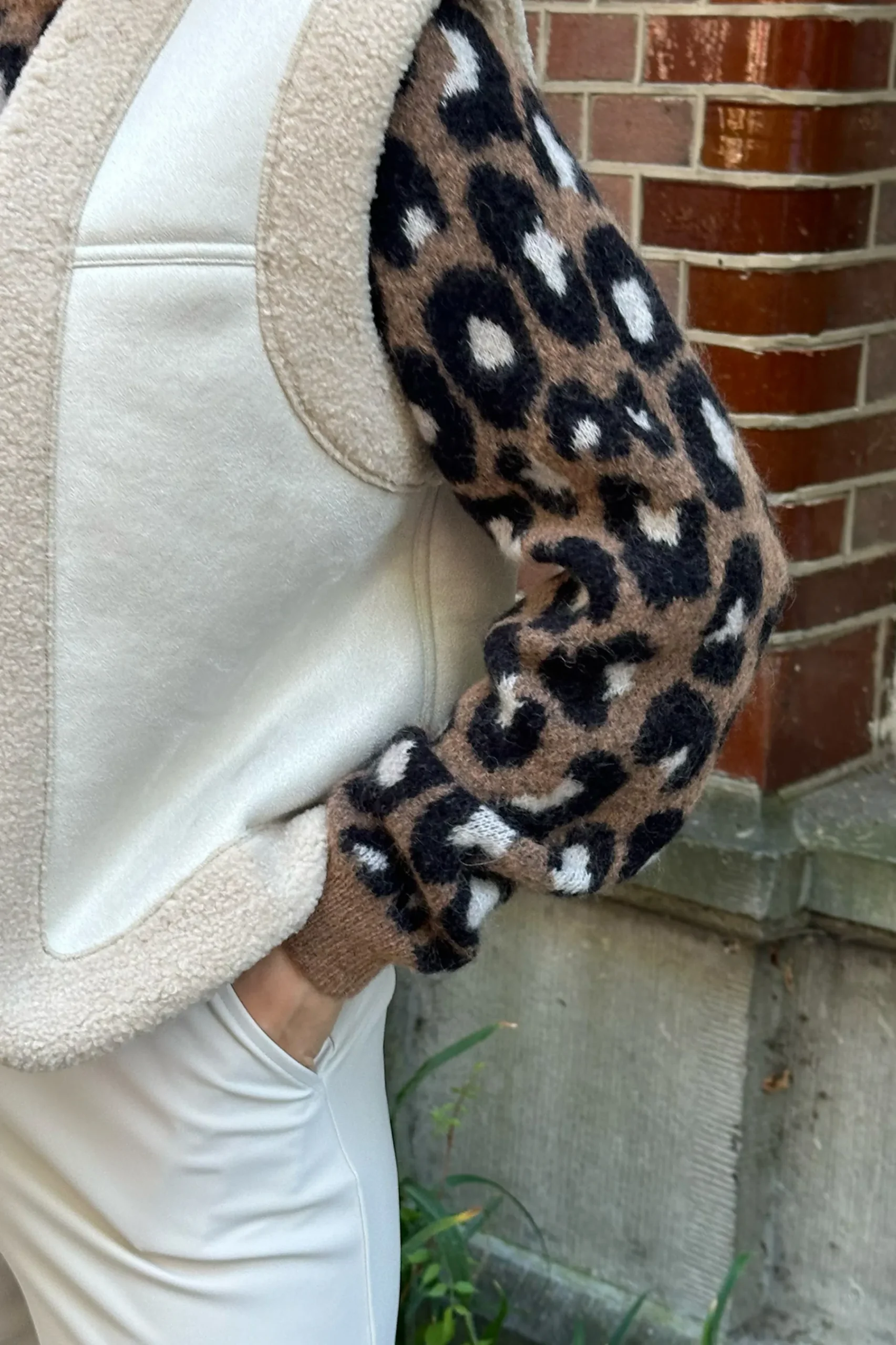Studio Anneloes Nino mohair leopard pullover -