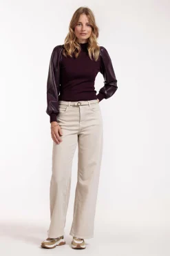 Studio Anneloes Noortje faux leather pullover -