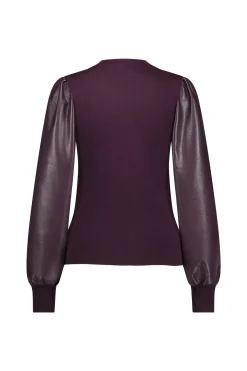 Studio Anneloes Noortje faux leather pullover -