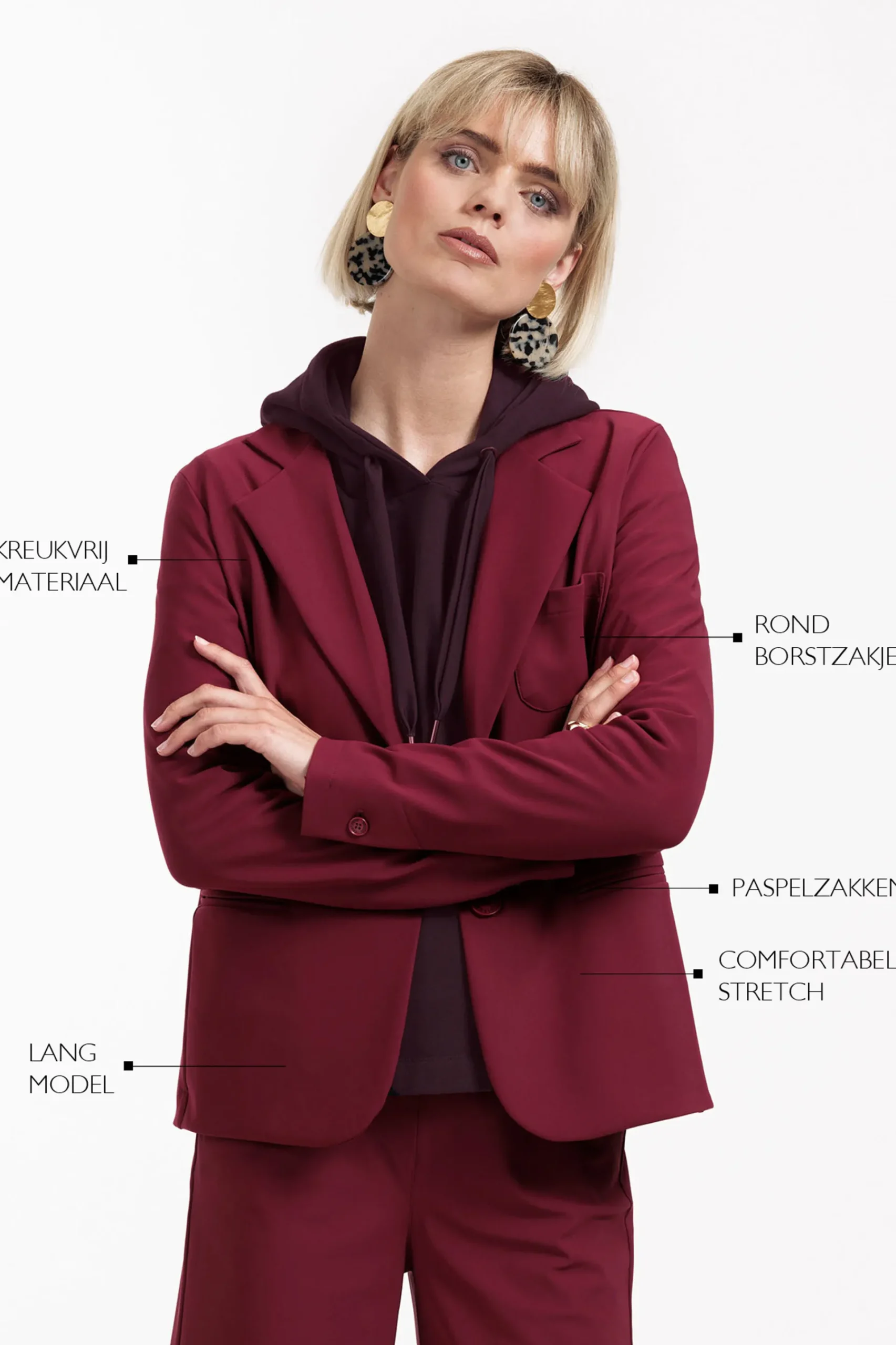 Studio Anneloes Rana bonded blazer -