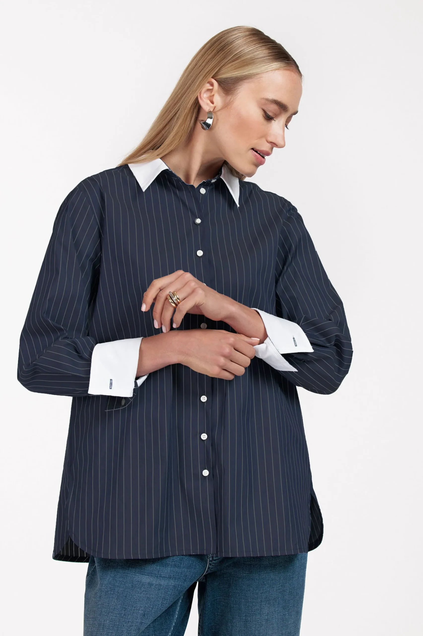 Studio Anneloes Sammie poplin stripe blouse -