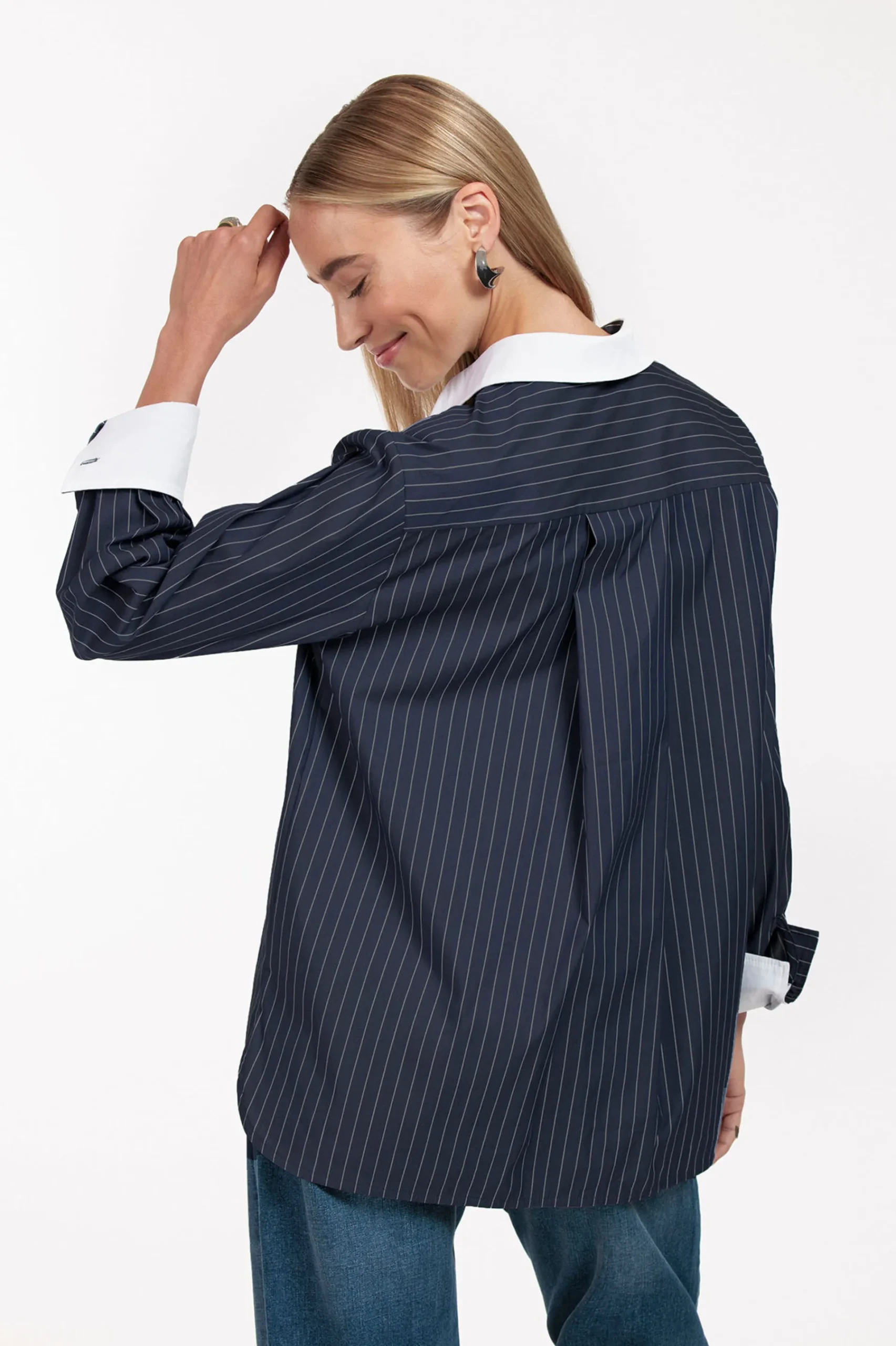 Studio Anneloes Sammie poplin stripe blouse -