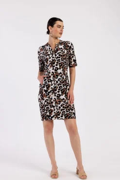 Studio Anneloes Simplicity leopard dress -