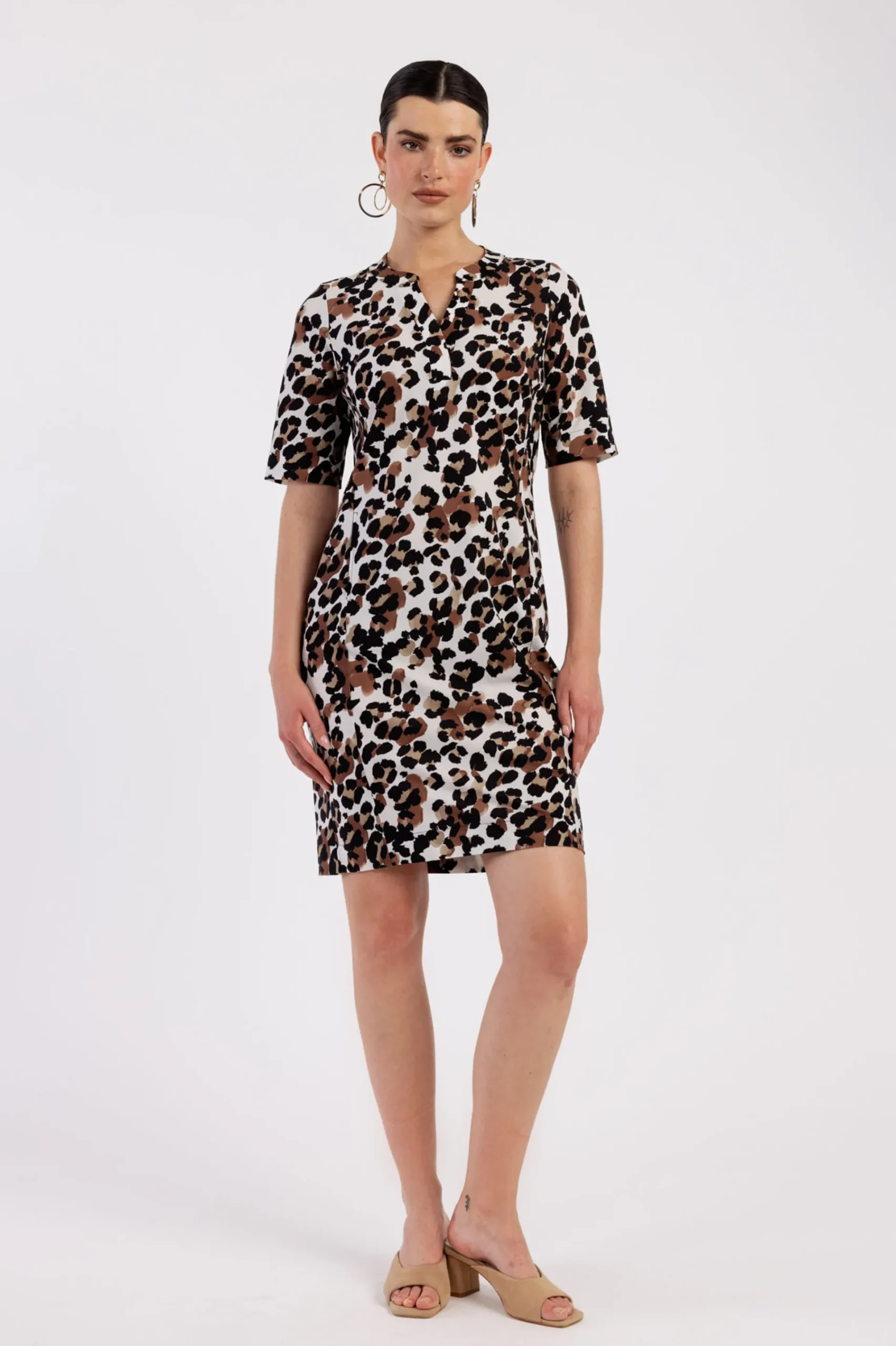 Studio Anneloes Simplicity leopard dress -