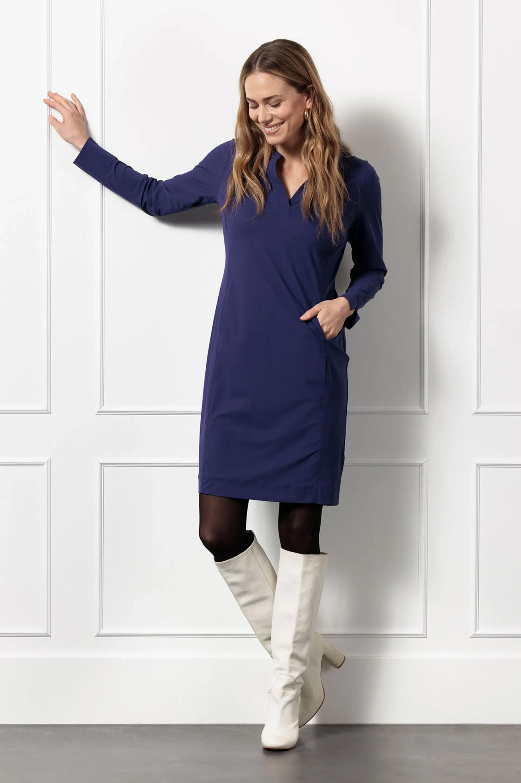 Studio Anneloes Simplicity long sleeve dress -