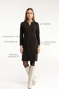 Studio Anneloes Simplicity long sleeve dress -