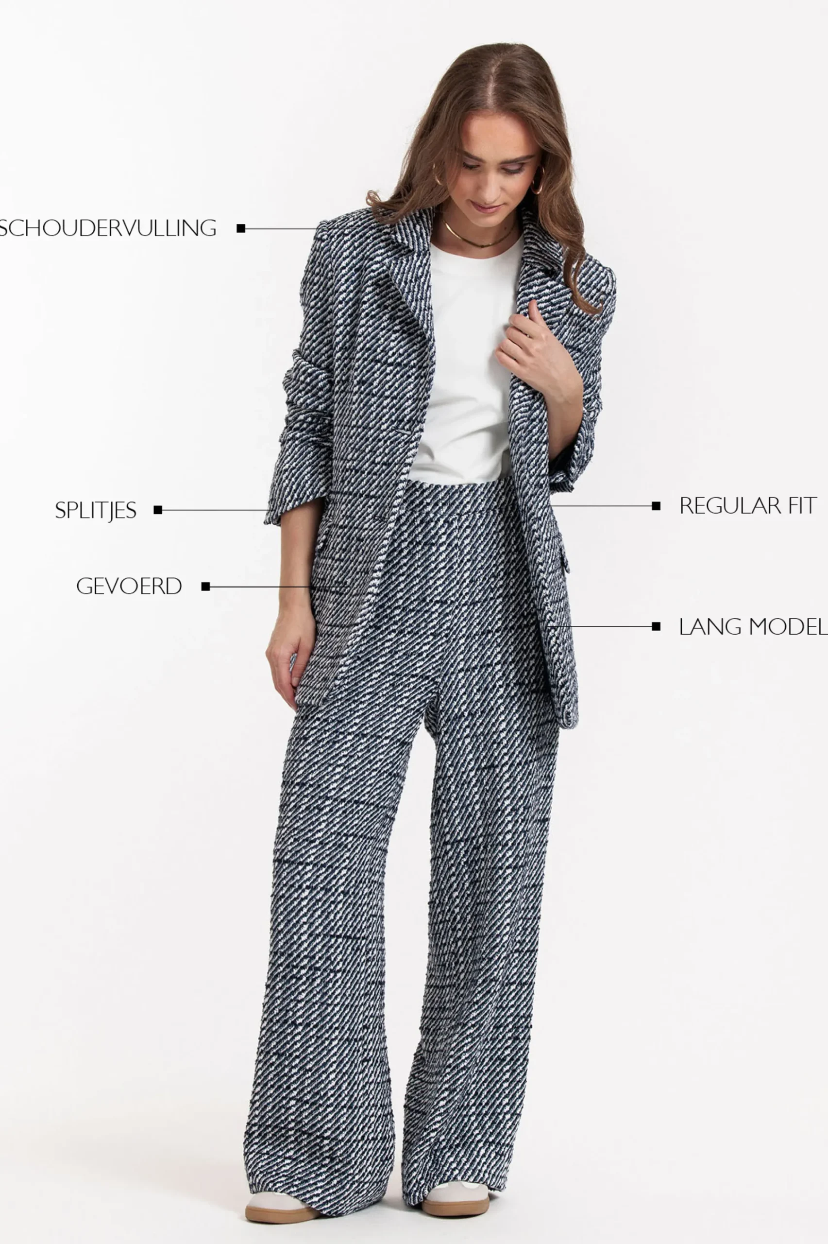 Studio Anneloes Sofie tweed blazer -