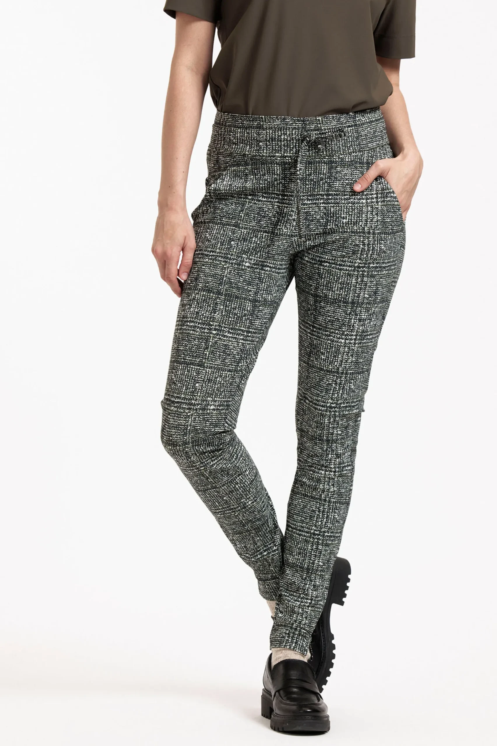 Studio Anneloes Stairdown check trousers -