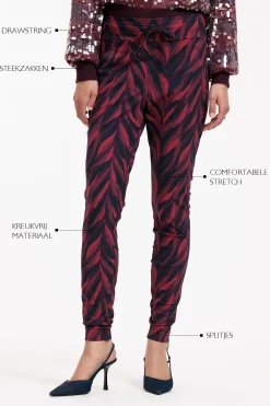 Studio Anneloes Stairdown leaves trousers -