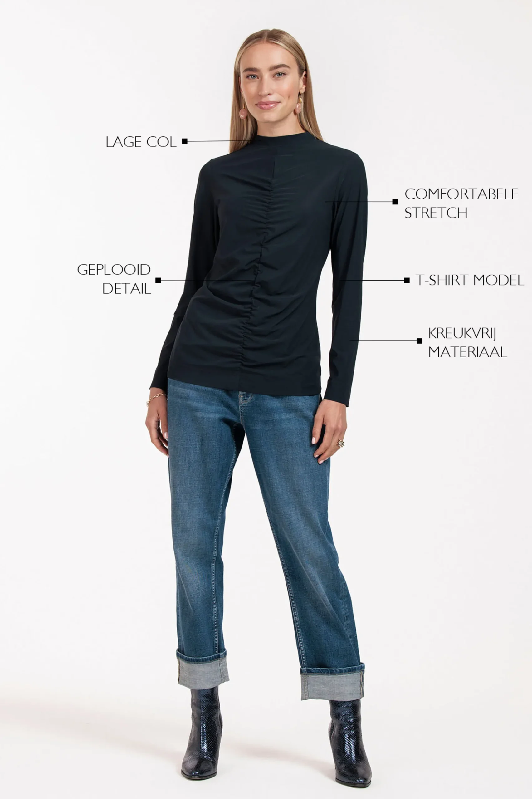 Studio Anneloes Stephana wrinkle top -