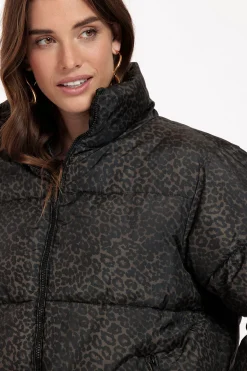 Studio Anneloes Tanner puffer leopard jacket -