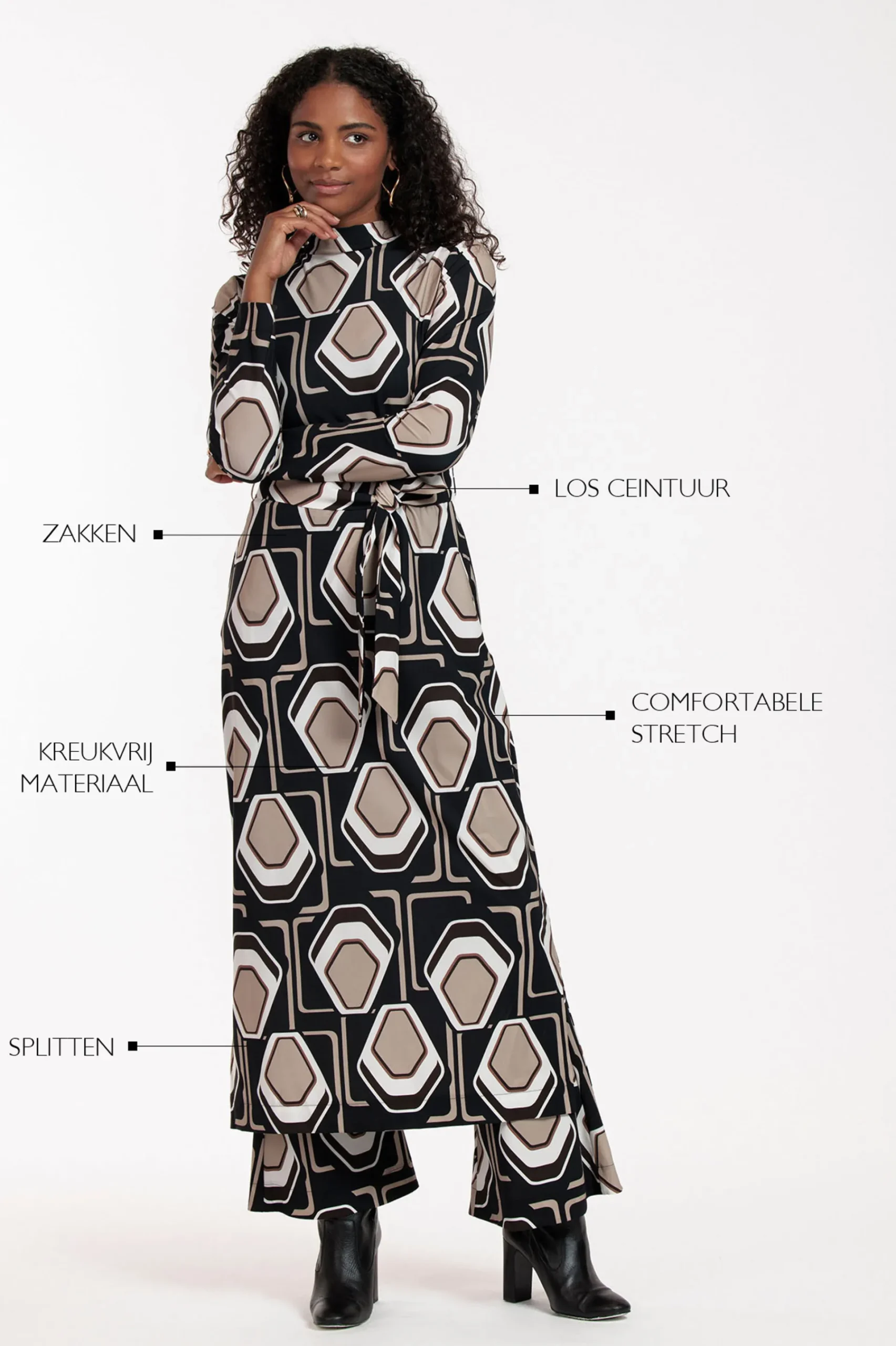 Studio Anneloes Wendi graphic big dress -